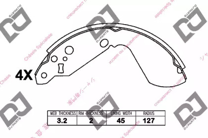 Комлект тормозных накладок DJ PARTS BS1398